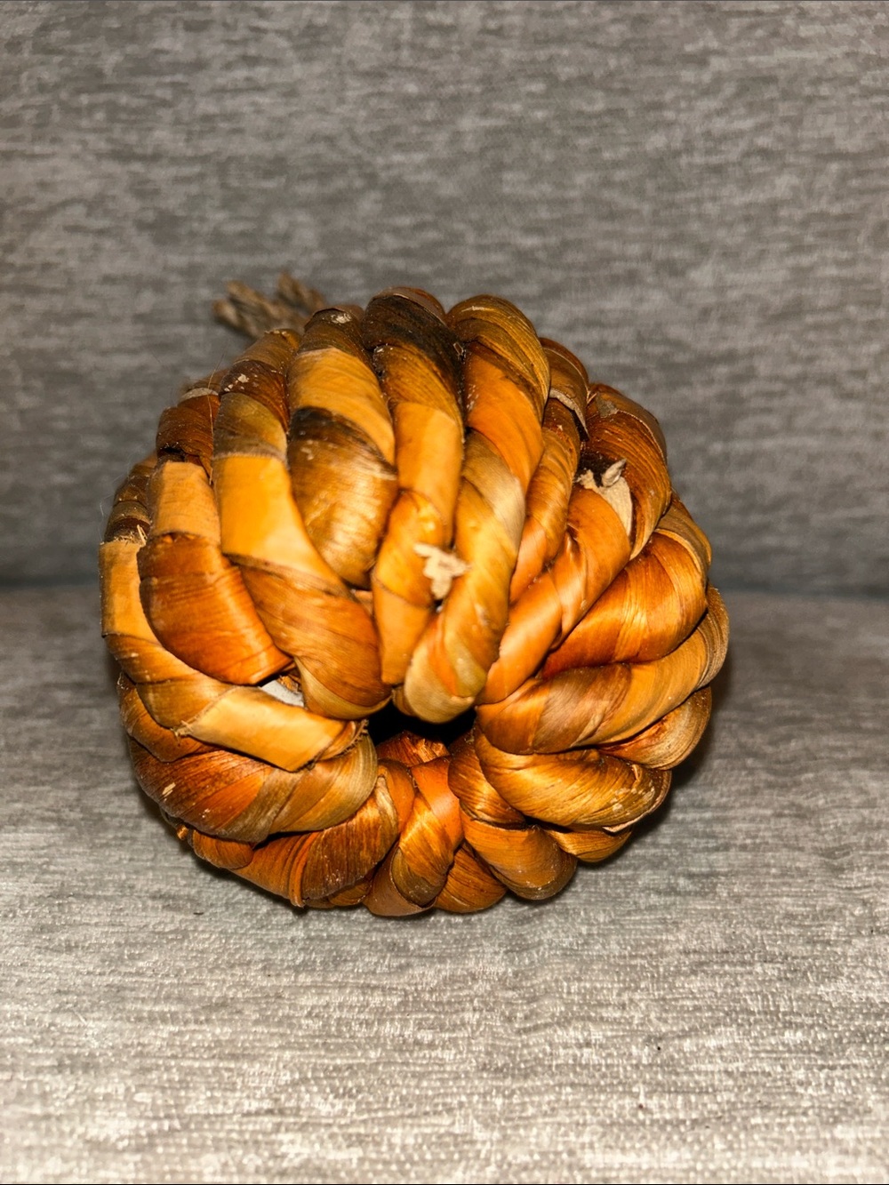 Braided Fiber Pumpkin Accent - Picture 3 of 4